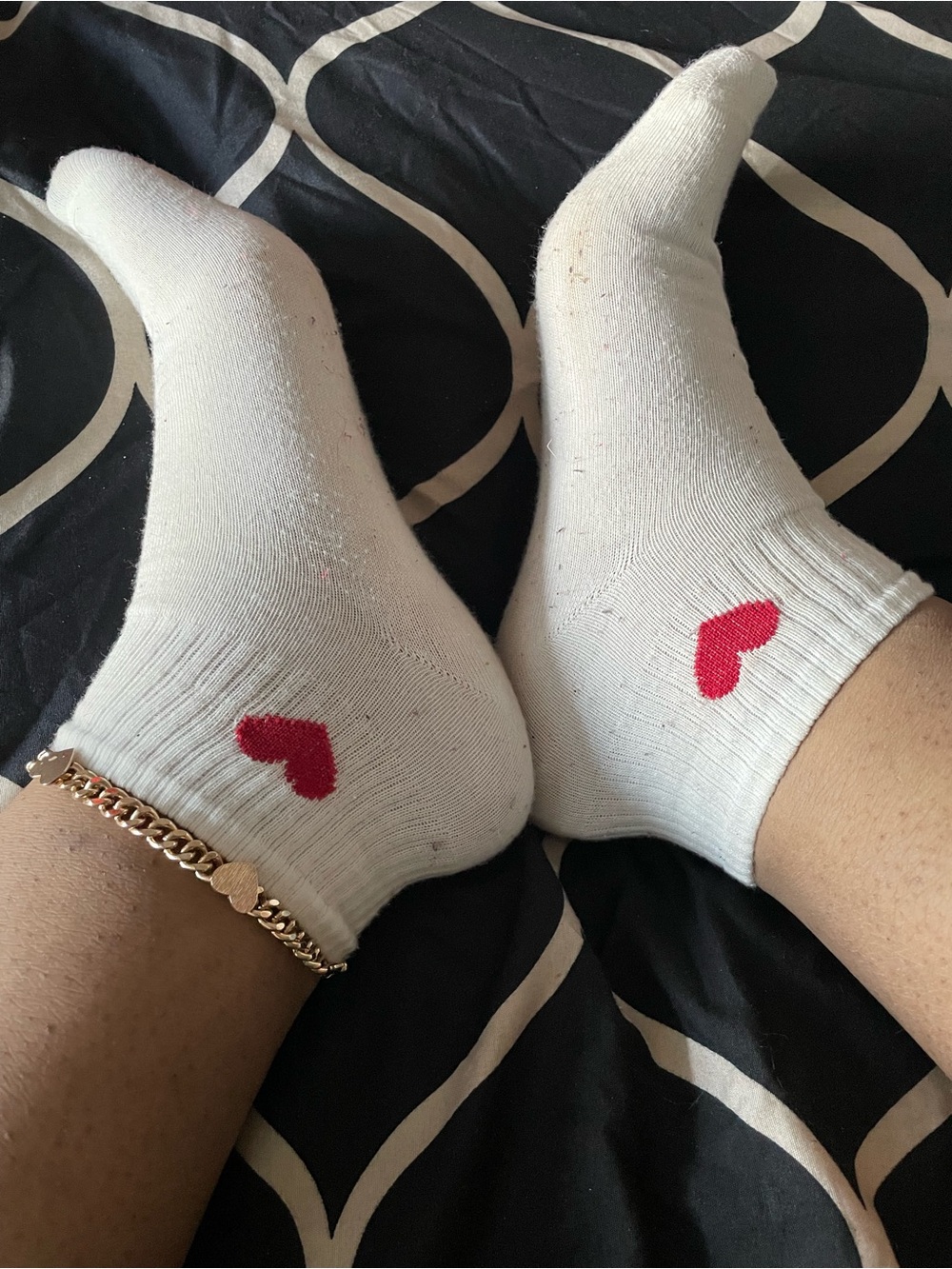 Well Worn White Ankle Socks